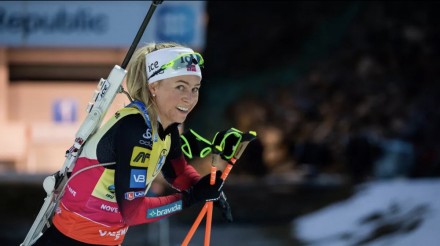 Seven heaven for Sprint Queen Tiril Eckhoff who takes biathlon glory in 200th World Cup start 